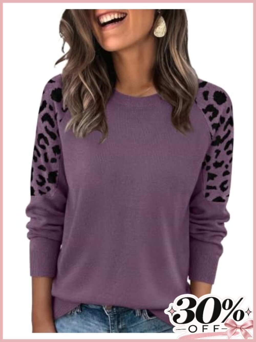 Womens Lightweight Knit Sweater Pullover Raglan Sleeve Crew Neck Fall Layering
